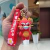 Year of 2024 Mascot Dragon Figurine Hanging Cute 3D Dragon Keychain Ornament Cartoon Animal Keyring