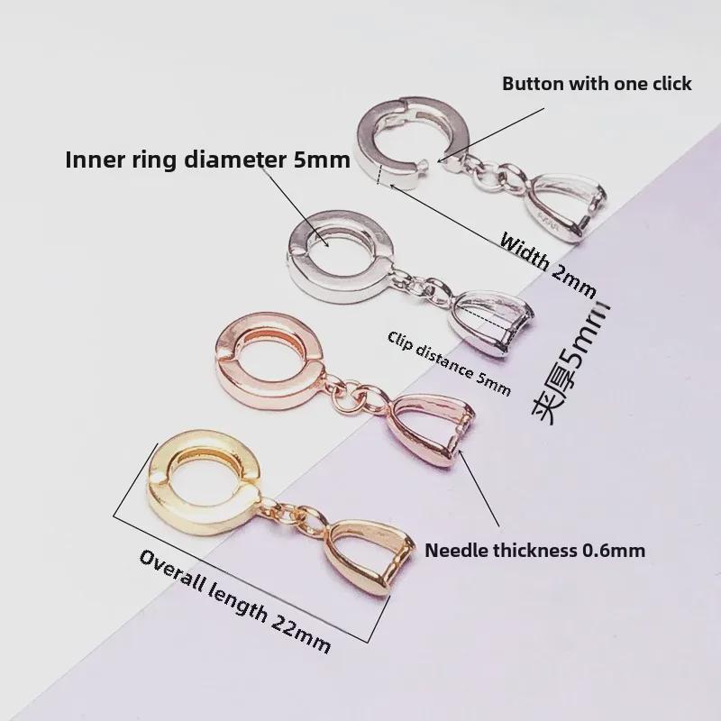 Подвеска-клипса из стерлингового серебра 925 пробы для нефрита, янтаря или кристалла.