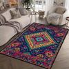 Богемный Ковер для Гостиной, Стирающийся в Машине, Мягкий, Нескользящий, Этнический Стиль, Ковер для Спальни, Прихожей, Складной, Домашний Декор