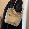 Canvas Bag Women's Large-capacity New Fashion Autumn and Winter Versatile Shoulder Bag Cloth Bag Class Tote Bag