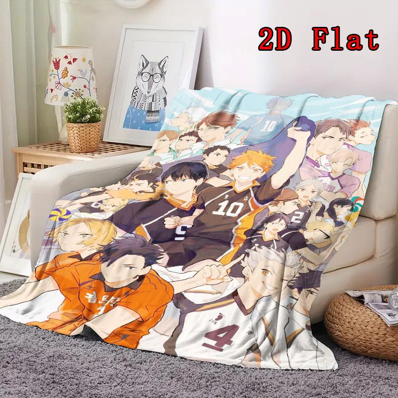 Volleyball anime 2D Flat Pattern Flannel Blanket High quality All Seasons Warmth and Comfort Perfect for Christmas Gifts.MMT0918447