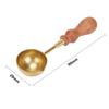 Retro Seal Wax Furnace Stove Pot Anti-Hot Wood Handle Sealings Wax Spoon For Wax Sealing Decorative Wax Stamp Stick Craft Gift