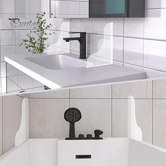 2 шт. самоклеящиеся защитные экраны для душа, легко устанавливаемые, прозрачные, акриловые, защитные экраны для душа, угловые защитные экраны для ванны