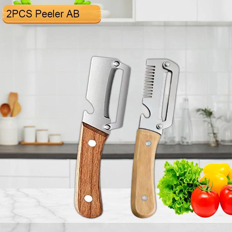 WXCOO Stainless Steel Kitchen Scissors SK5 Specialized Scissors Multifunctional Fruit Vegetable Peeler with Non‑Slip Handle5