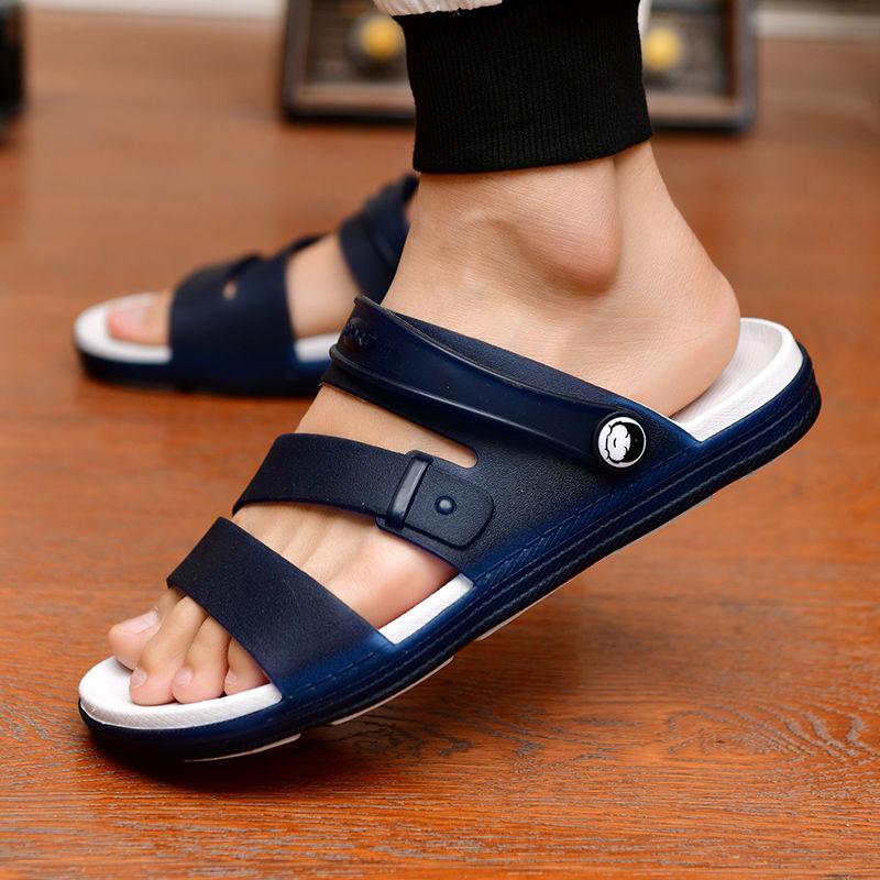 Fashion Summer Sandals  Men Slippers Outdoor Beach Casual Shoes Zapatos De Hombre Indoor Durable Anti Slip Peep Toe New