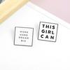 Trendy This Girl Can Enamel Brooch Pin Versatile Alloy Badge For Women And Men Fashion