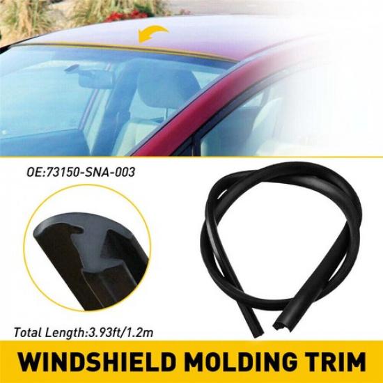Black Windshield Reveal Surround Molding Trim For Honda Civic 06-11 73150SNA003