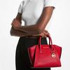 Michael Kors Avril Сумка-тоут через плечо на ремне с логотипом-буквой, однотонная, в стиле для поездок на работу, из кожи, маленькая женская сумка, ярко-красная 35F1G4VM2L-BRIGHT-RED