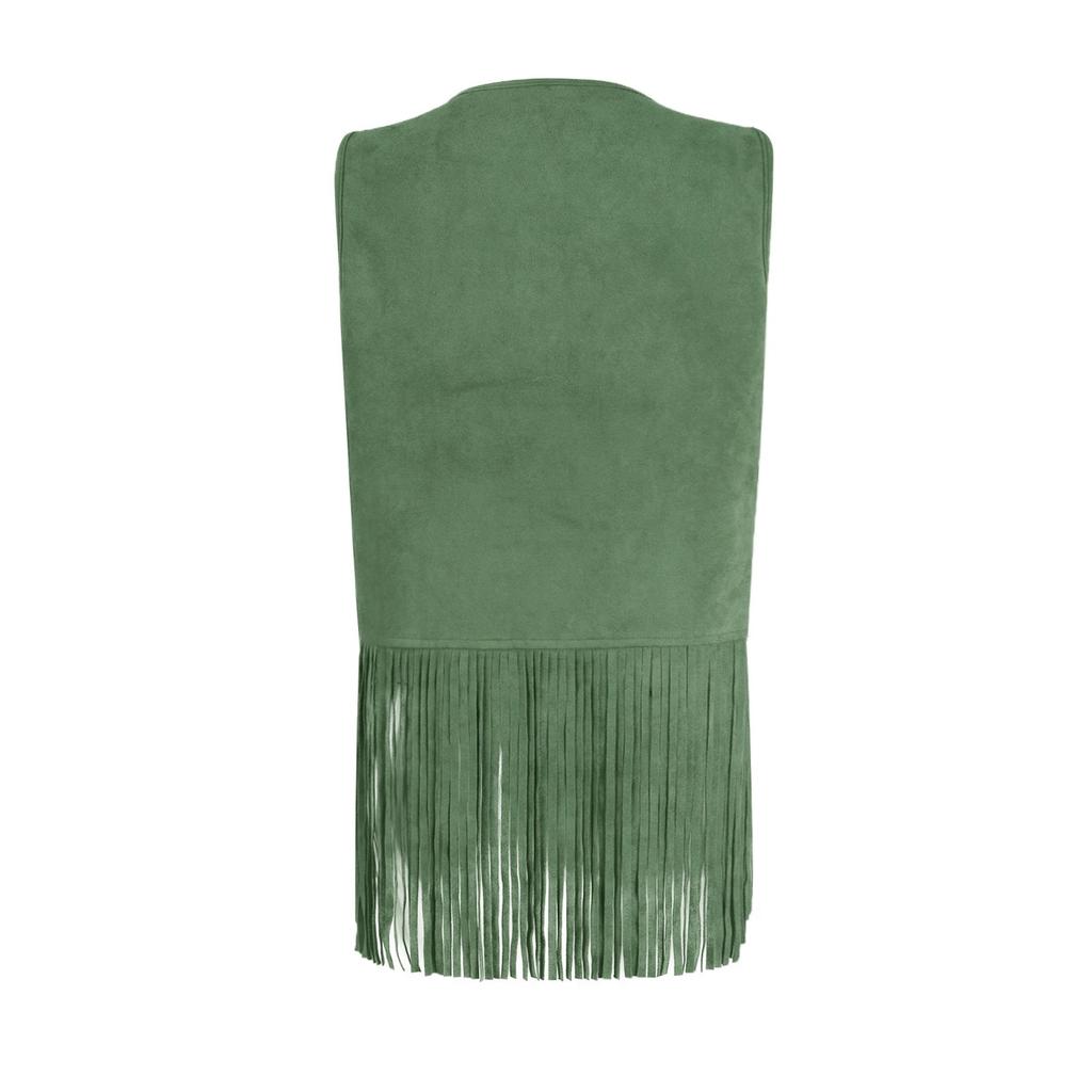 Женский модный замшевый жилет без пуговиц средней длины, однотонный жилет, куртка