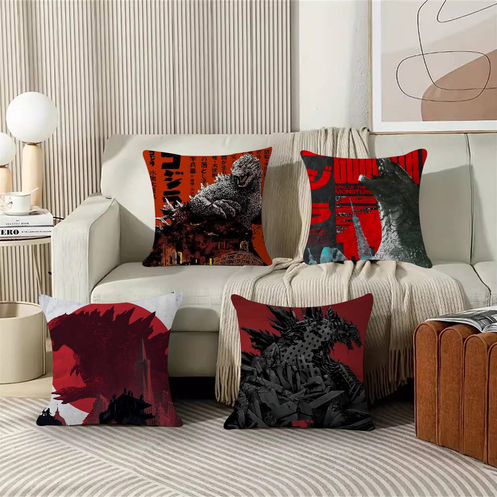 1pc GGodzillas Anime Cushion Cover Car Throw Pillow Case For Sofa Car Christmas Gift