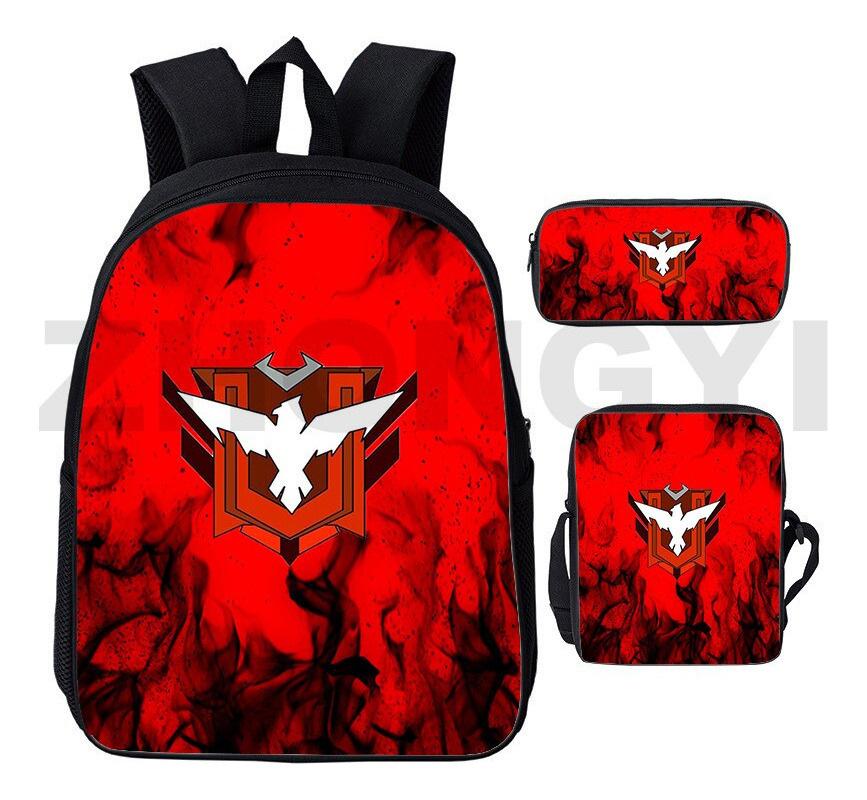 Cartoon Anime Backpack for Kids Lightweight Ergonomic School Bag with Shoulder Bag and Pencil Case 3-Piece Set