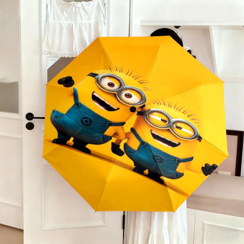 1PC Minion Invasion Automatic Umbrella - Suitable Travel Outdoor Portable Umbrella Birthday Gift Daily Essentials