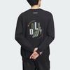 adidas Баскетбольная толстовка Crew с принтом логотипа в виде алфавита, мужские топы, черная IX4910