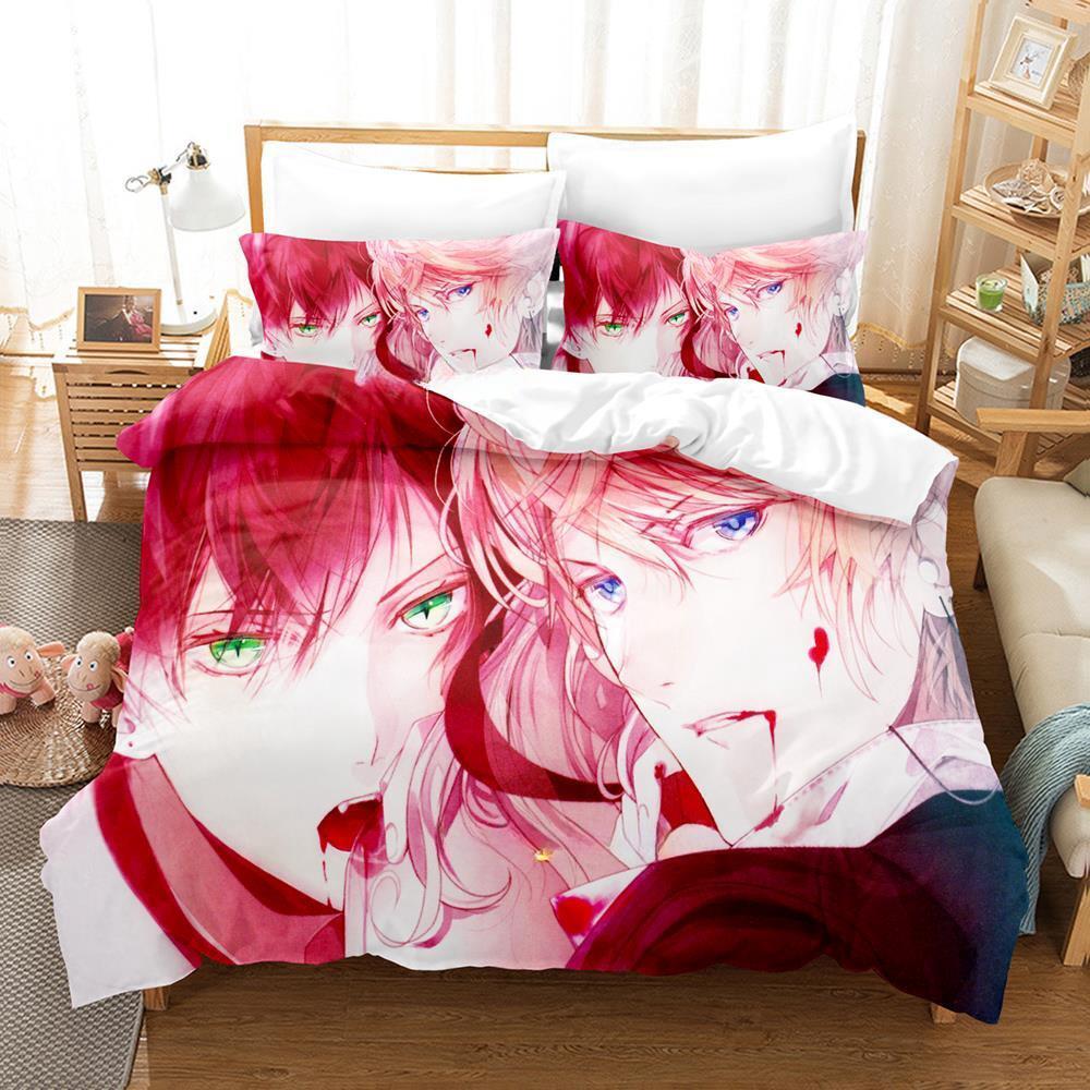 Game Diabolik Lovers Bedding Set Single Twin Full Queen King Size Bed Set Adult Kid Bedroom Duvetcover Sets Anime Bed Sheet Set