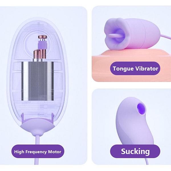 Tongue Licking Suction Vibrators Sucking Licking Clit Sex Toys USB G-spot Vagina Stimulator Adult Vibrating Sex Toys 2 In 1 Vibrators