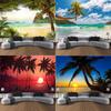 Coconut Tree Beach Sunset Pattern Tapestry Home Wall Decoration Tapestry Bedroom Living Room Tapestry