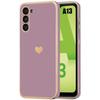 Protective Case - BOOLING - for Samsung Galaxy A13 5G and A04s - Purple - Shockproof - Heart Pattern