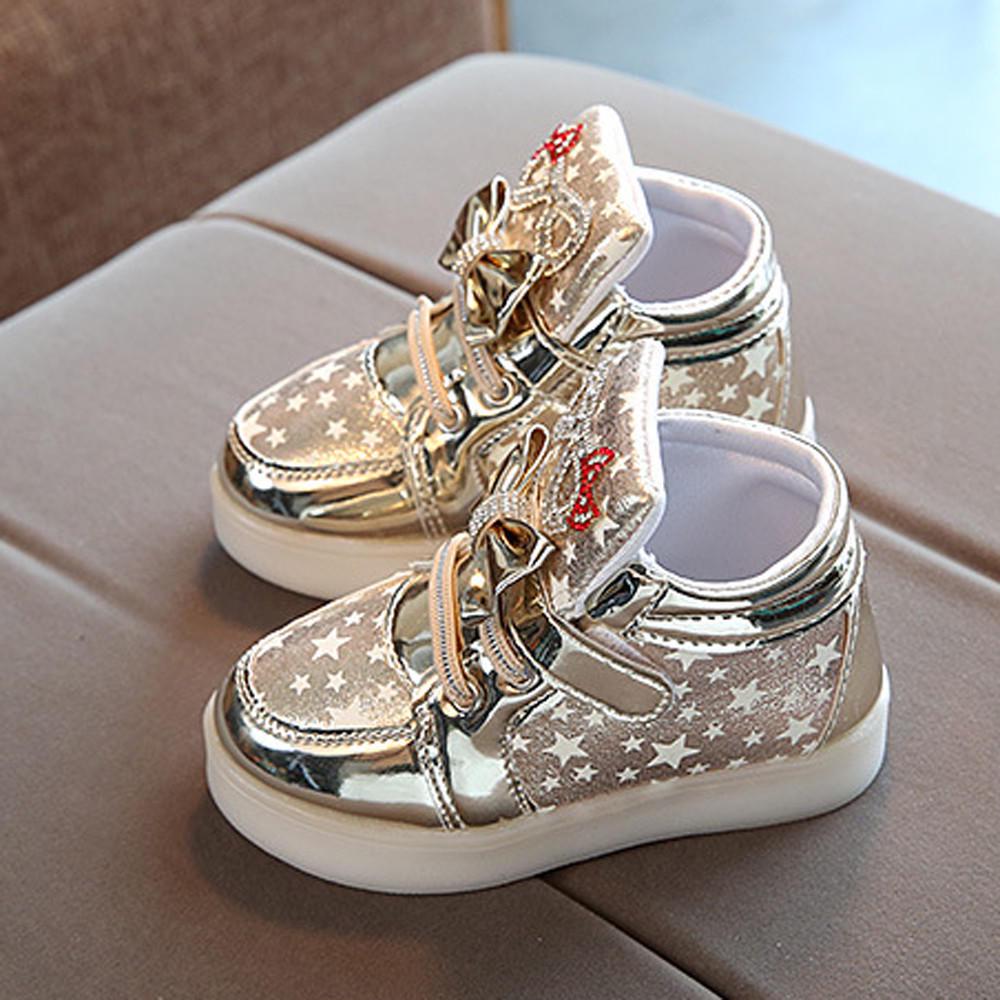 Детские модные кроссовки Star Luminous Child Casual Colorful Light Shoes