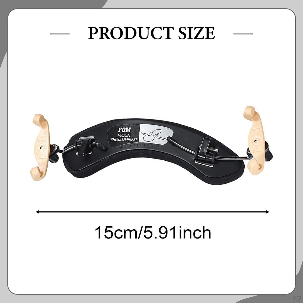 Shoulder Pad for , Ergonomic, Comfortable Sponge Pad, Adjustable Feet, Violin Accessories