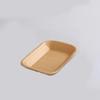 Одноразовый прямоугольный крафтовый бумажный поднос для закусок