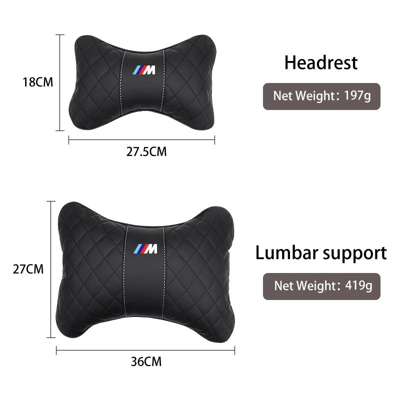 BWQ1 Car Sticker Hot 2026 For BMW Car Logo Headrest Neck Cushion Lumbar Support Memory Foam Pillow For BMW M X1 X3 X5 X6 X7 E30 E90 M