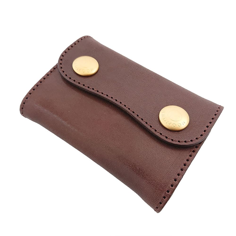 REDMOON Красная Луна Трехскладной кошелек для мужчин, Бренд кожгалантереи, Натуральная кожа, Сделано в Японии, TMW-CC (СКБ (коричневый))