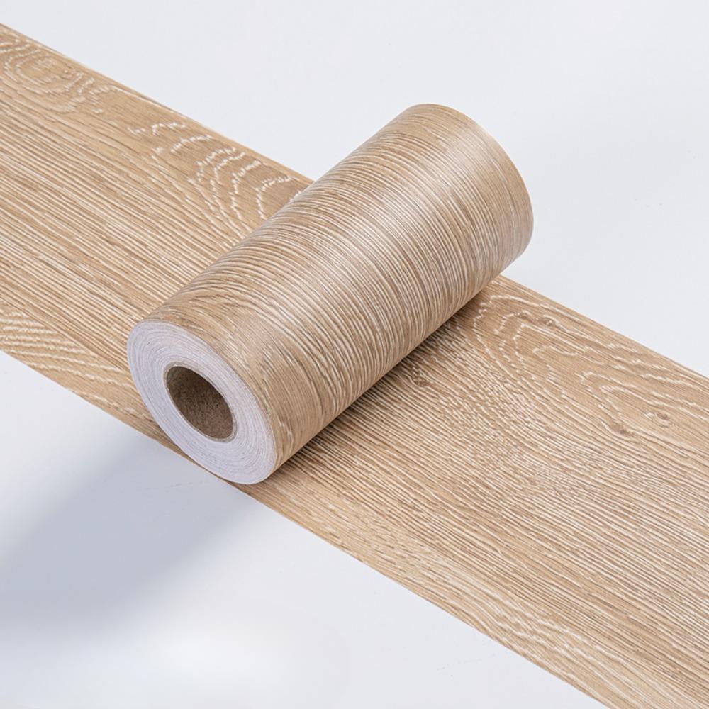 1 шт. 5 м x 10 см/20 см Наклейка для декора дверной рамы с имитацией древесной текстуры, Наклейки на стену для спальни и гостиной, Декоративные линии для пола