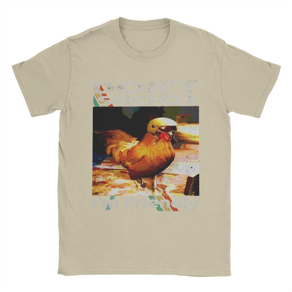 Don T Shoot Im Friendly Unisex T Shirt Arc Raiders Vintage Tee Shirt Short Sleeve Crewneck TShirt Pure Cotton Printed Clothing