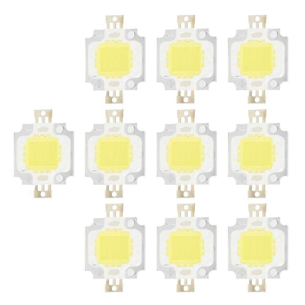 10PCS 12V Integrated LED Chip 10W High Power LED Chip Durable COB Light Source Lamp Flood Light