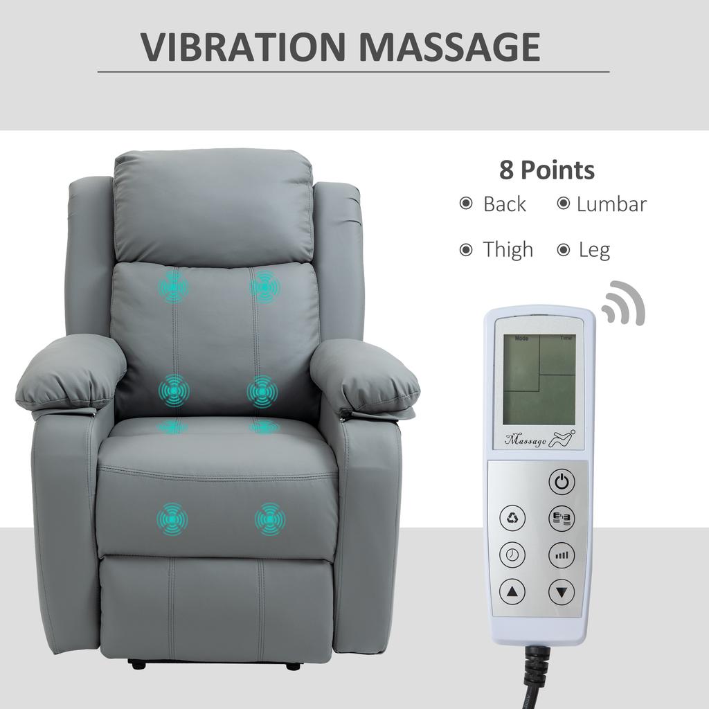 Riser and Recliner Chair with Massage, Power Lift Recliner Chair for Elderly with Remote Control, Extended Footrest, Dual Side Pockets