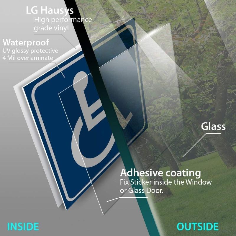 8 шт. Знак для инвалидов, инвалидность, мобильность, парковка, автомобильная наклейка, ПВХ, наклейка для авто