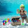 Diving Gems Pool Toys Diving Treasure Set Pirate Chest with 12 Gemstones Pool Training Toys for Kids Floating Sinking Swim Game