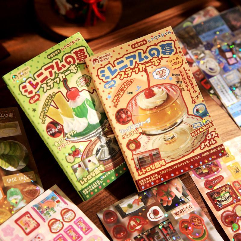 Мистер. Бумажный ретро Y2K альбом для наклеек мечты: Украшения для десертного журнала в японском стиле