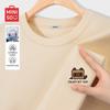 MINISO Унисекс хлопковая футболка с длинным рукавом, круглым вырезом и принтом