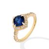 Classical Blue Sapphire Ring Cushion Cut Real 925 Sterling Silver For Women Engagement Wedding Fine Jewelry