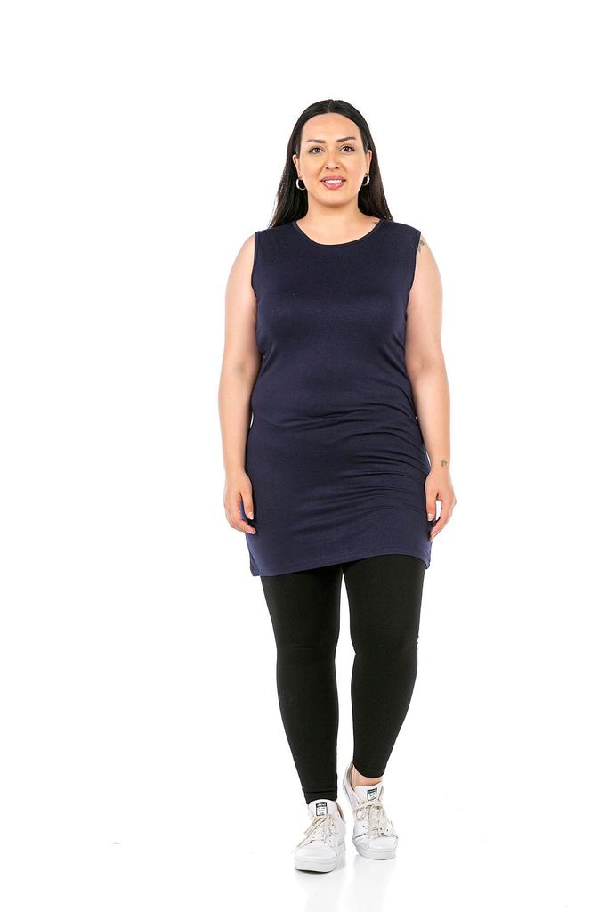 Женское стильное боди большого размера плюс размер с круглым вырезом на толстых бретелях из вискозы, длинное боди из норки