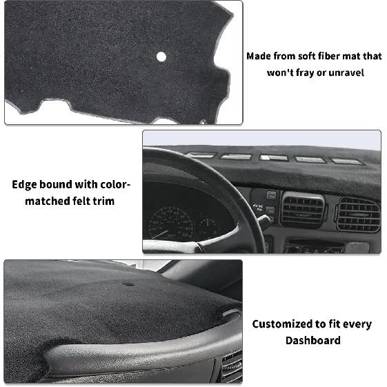 POSAID Dash Cover for 1998-2004 Chevy S10/ GMC Sonoma, Dashboard Cover for 1998-2005 Chevrolet Blazer, Dashboard Dash Mats for 1998-2001 GMC Jimmy,