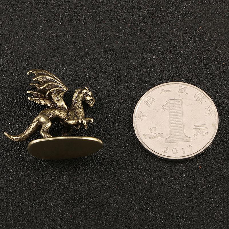 Твердая медная статуэтка птерозавра дракона в стиле Варкрафт, настольное украшение, фигурки мифических зверей, ретро-украшение для дома в стиле фэн-шуй