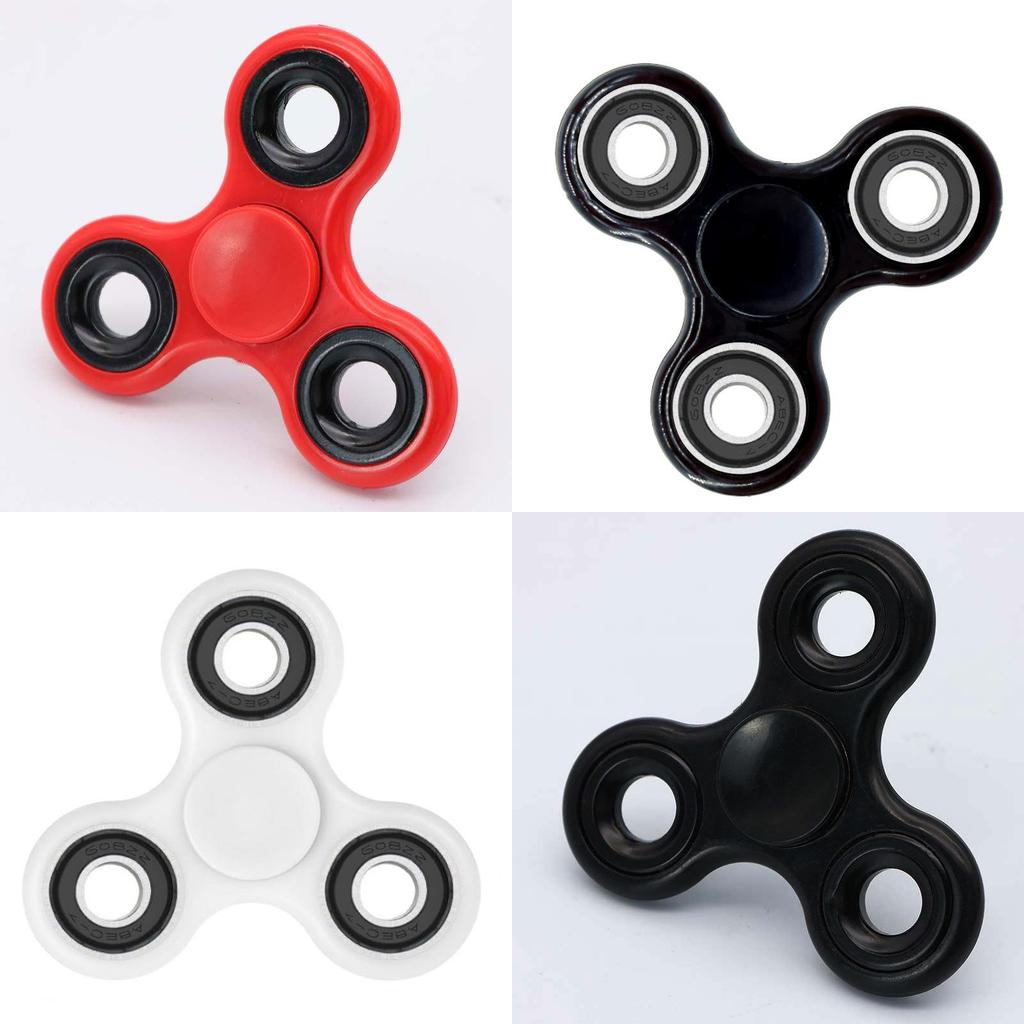 Tri Fidget Hand Spinner Triangle Brass Metal Colorful Finger Toy For Focus And Stress Relief