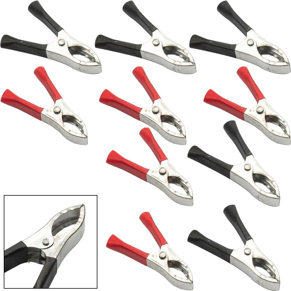 10PCS 30A75MM Crocodile For Alligator Clips Car Van Battery Test Insulated Test