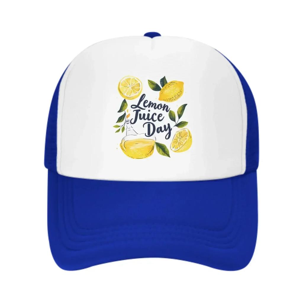 Lemon Juice Day Summer Leisure Sports Daily Sun Hat Fishing Outdoor Mens and Womens Truck Caps Fashion
