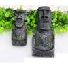 Reptile Decor: Easter Island Stone Statue & Resin Roman Portrait.