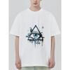 Белая футболка мужская уличная одежда Графический принт Всевидящее око Повседневный топ свободного кроя для повседневной носки и модных заявлений