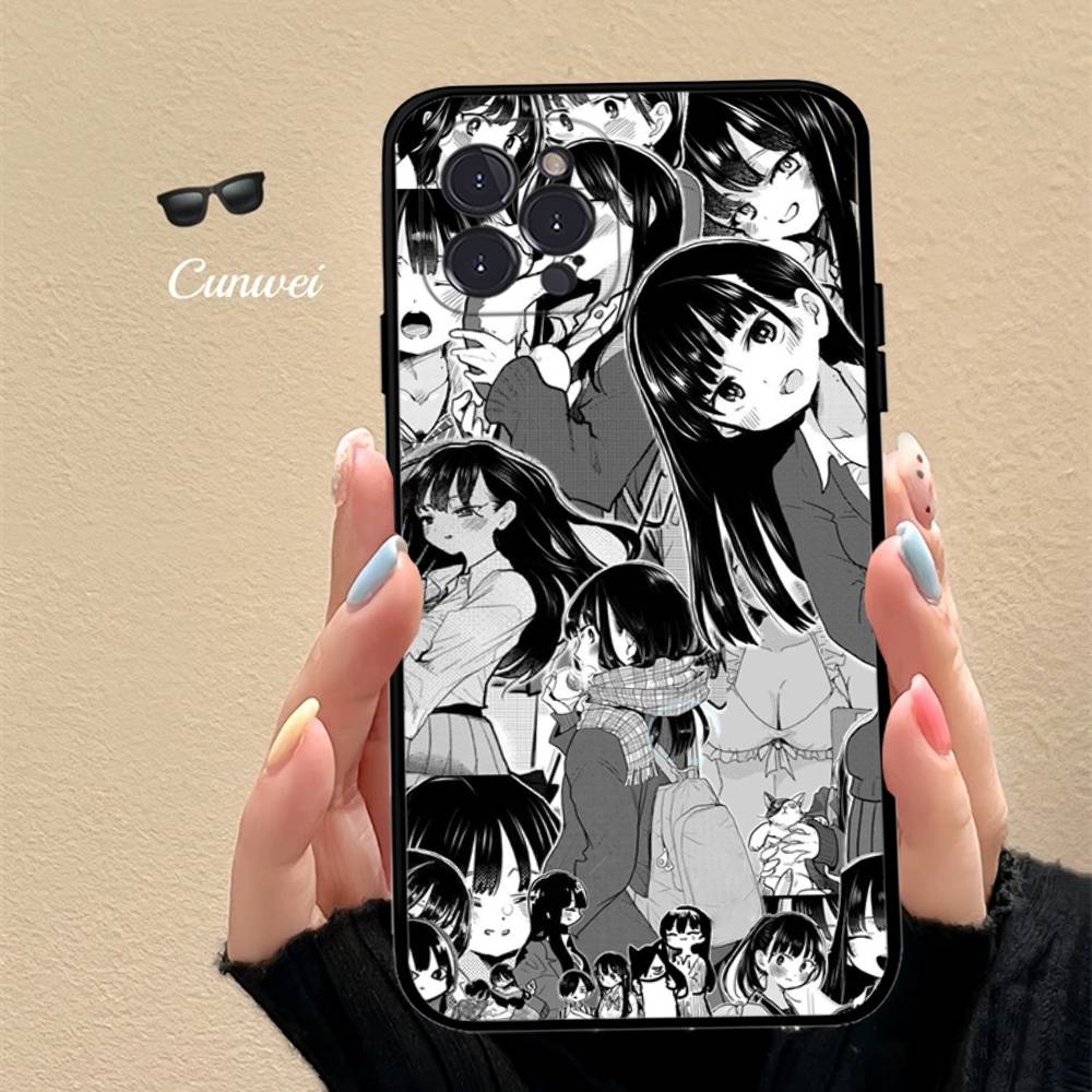 Популярное аниме «Опасности в моем сердце» Чехол для телефона Для iPhone 17 16 15 14 13 12 11 Pro Max Plus Mini Силиконовый Черный Чехол