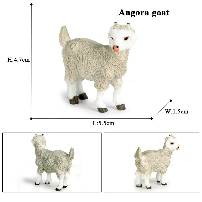 Oenux Классическая Симуляция Фермерских Животных Овца Коза Аргали Антилопа Модель Фигурка Действия Домашняя Птица Фигурки Милая Игрушка Для Ребенка Подарок