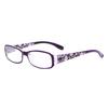 Ladies Spring Hinged Flower Printing Resin Reading Glasses