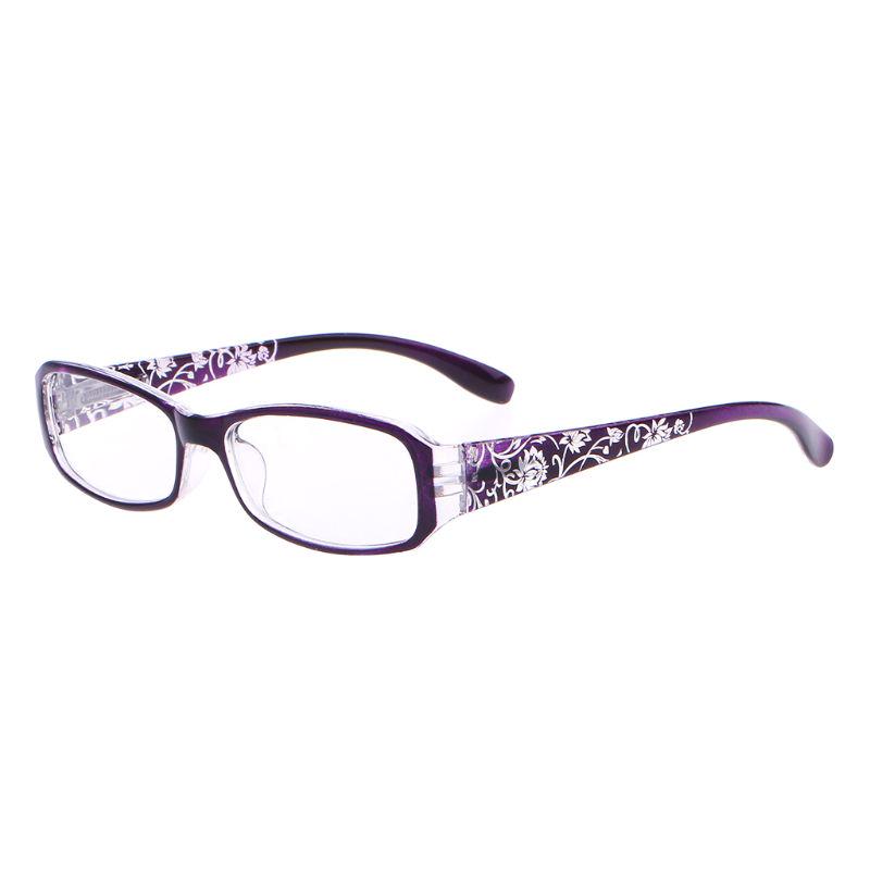 Ladies Spring Hinged Flower Printing Resin Reading Glasses