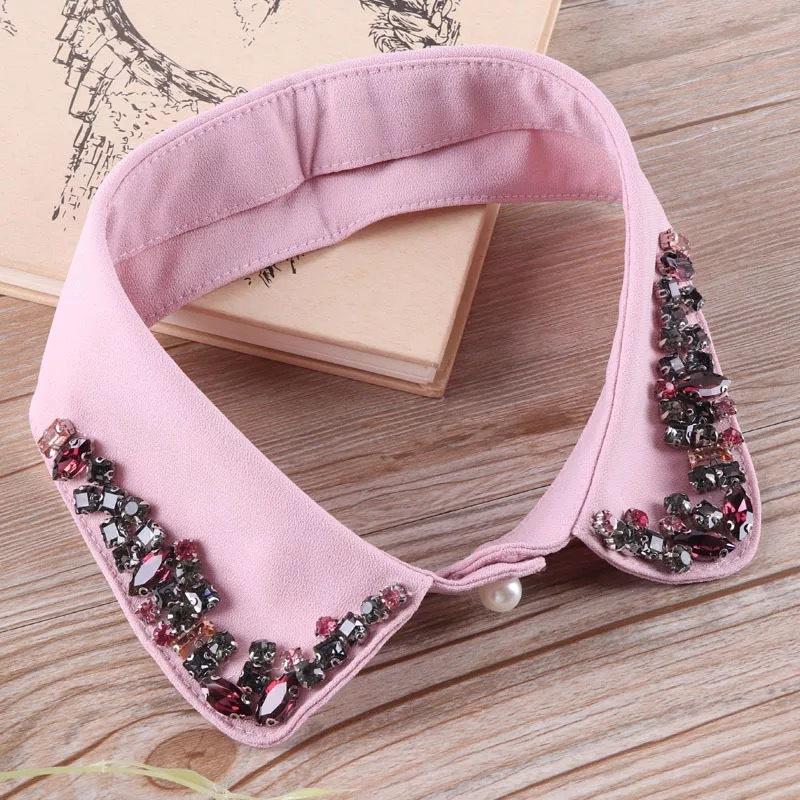 Мода Женщины Блестки Съемные Воротники Искусственные Белые Черные Ложные Воротники Женщина Галстук Мода Съемный Бриллиант Искусственный Воротник Женщины