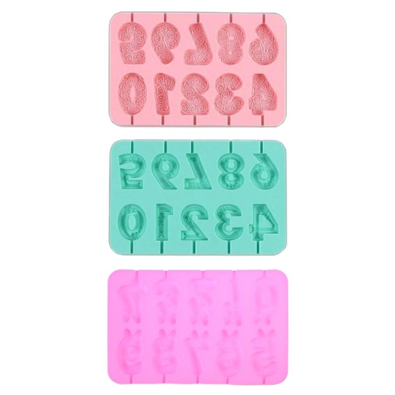 Fun DIY Number Cake Pop Candle Lollipop 0-9 Silicone Molds Set Great for All Occasions DIY Gifts