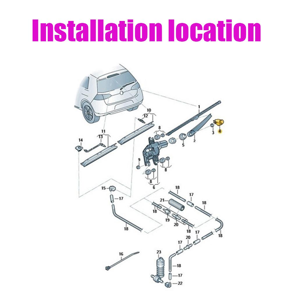 1X Крышка болта рычага стеклоочистителя заднего стекла автомобиля, аксессуары для VW Polo 6R 2009 2010 - 2017 Vento